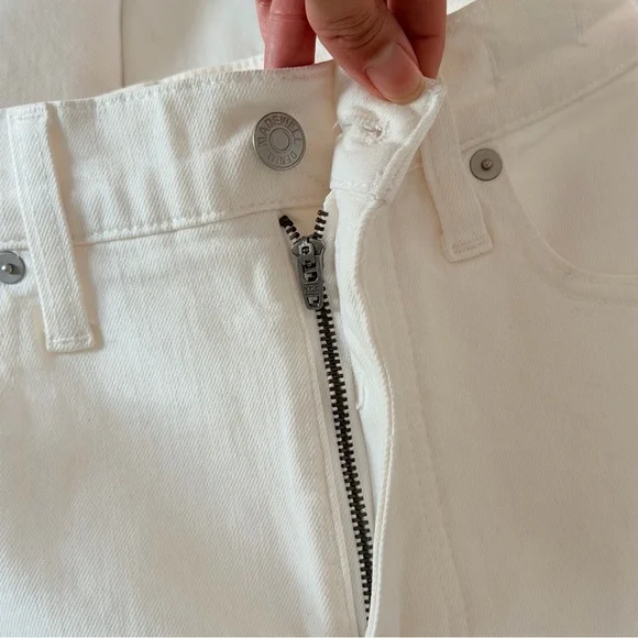 Madewell Women's Straight Leg Cream Jeans “The Mom Jean” - Picture 10 of 11